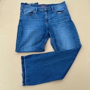 Lucky Brand Sweet Mid Rise Boot Jeans Womens 14/32 Blue Excellent Distressed Hem